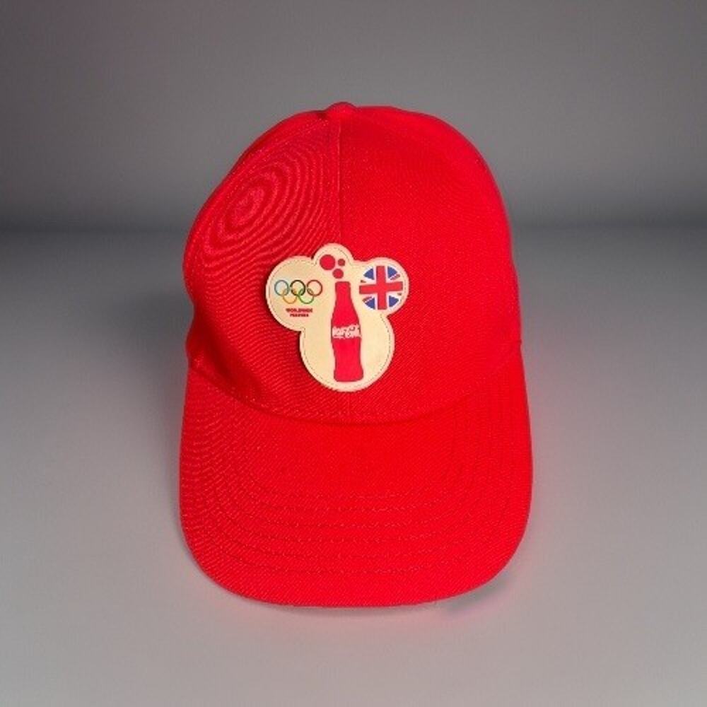 London 2012 Olympics Games Coca Cola Baseball Hat Red Strapback Coke Union Jack